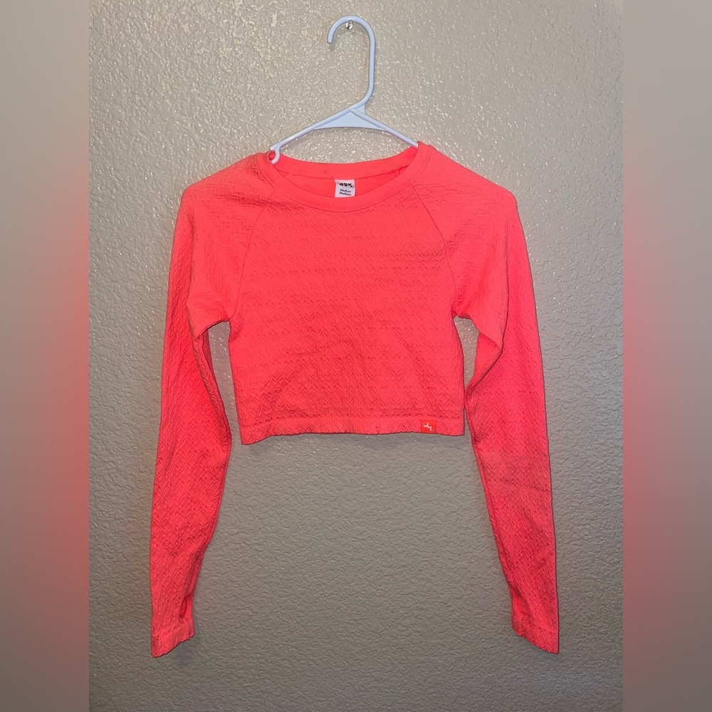 NWT textured seamless long sleee crop top by JoyLab Medium new